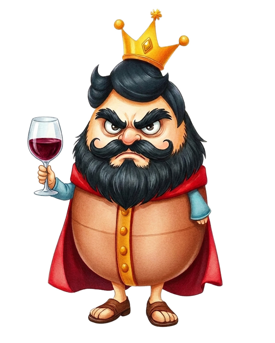 Watercolor illustration of King Albondiga
