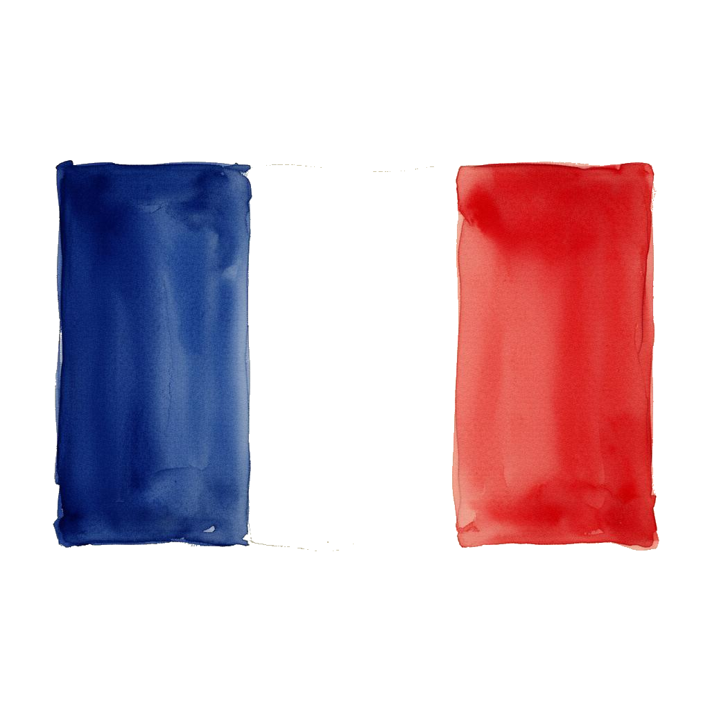 Watercolor flag of France