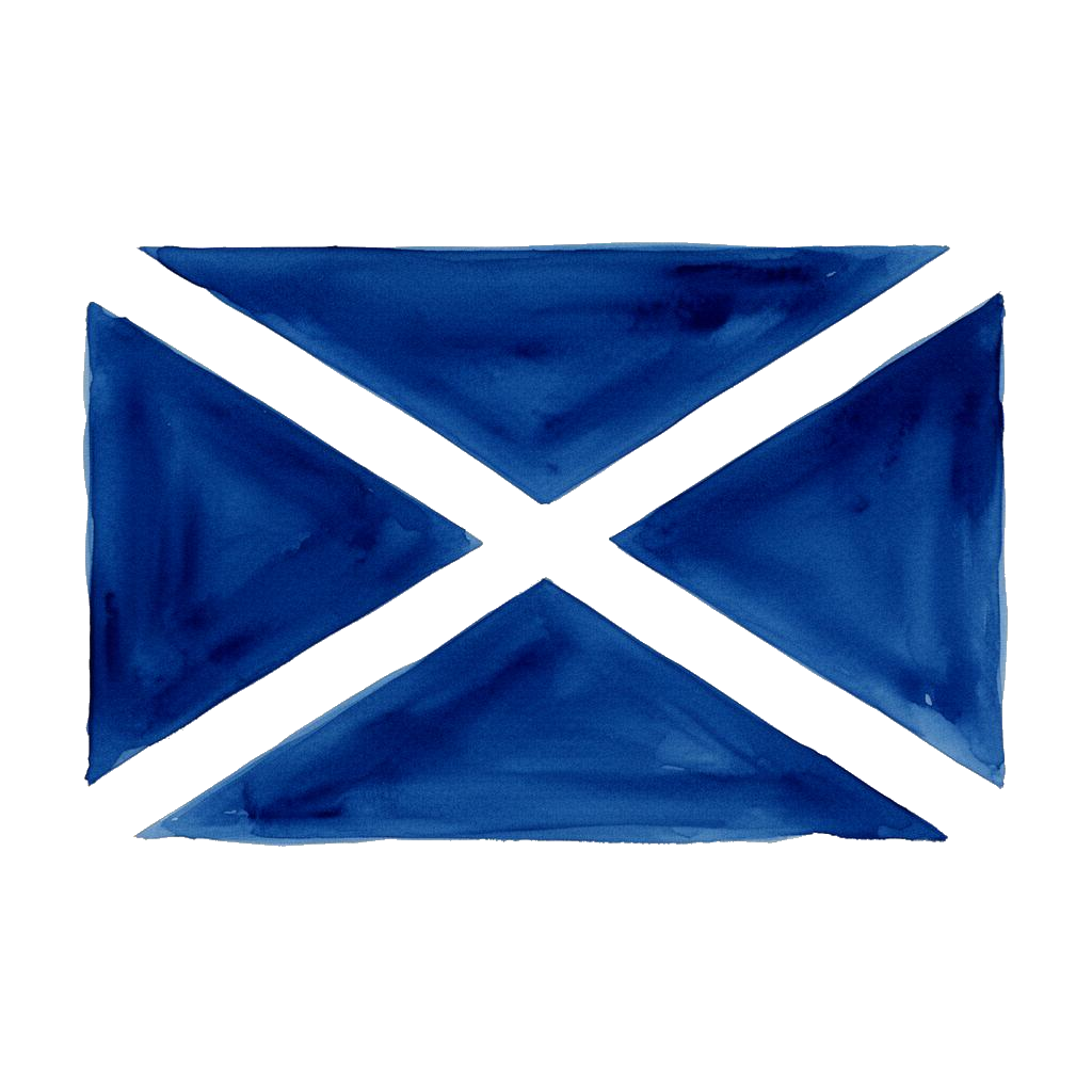 Watercolor flag of Scotland